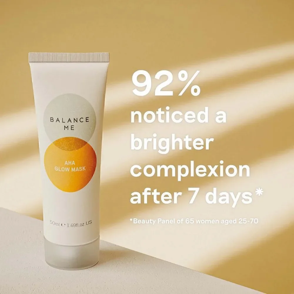 GLOW + REPAIR AHA GLOW MASK 50ML An exfoliating clay mask for brighter skin NIB
